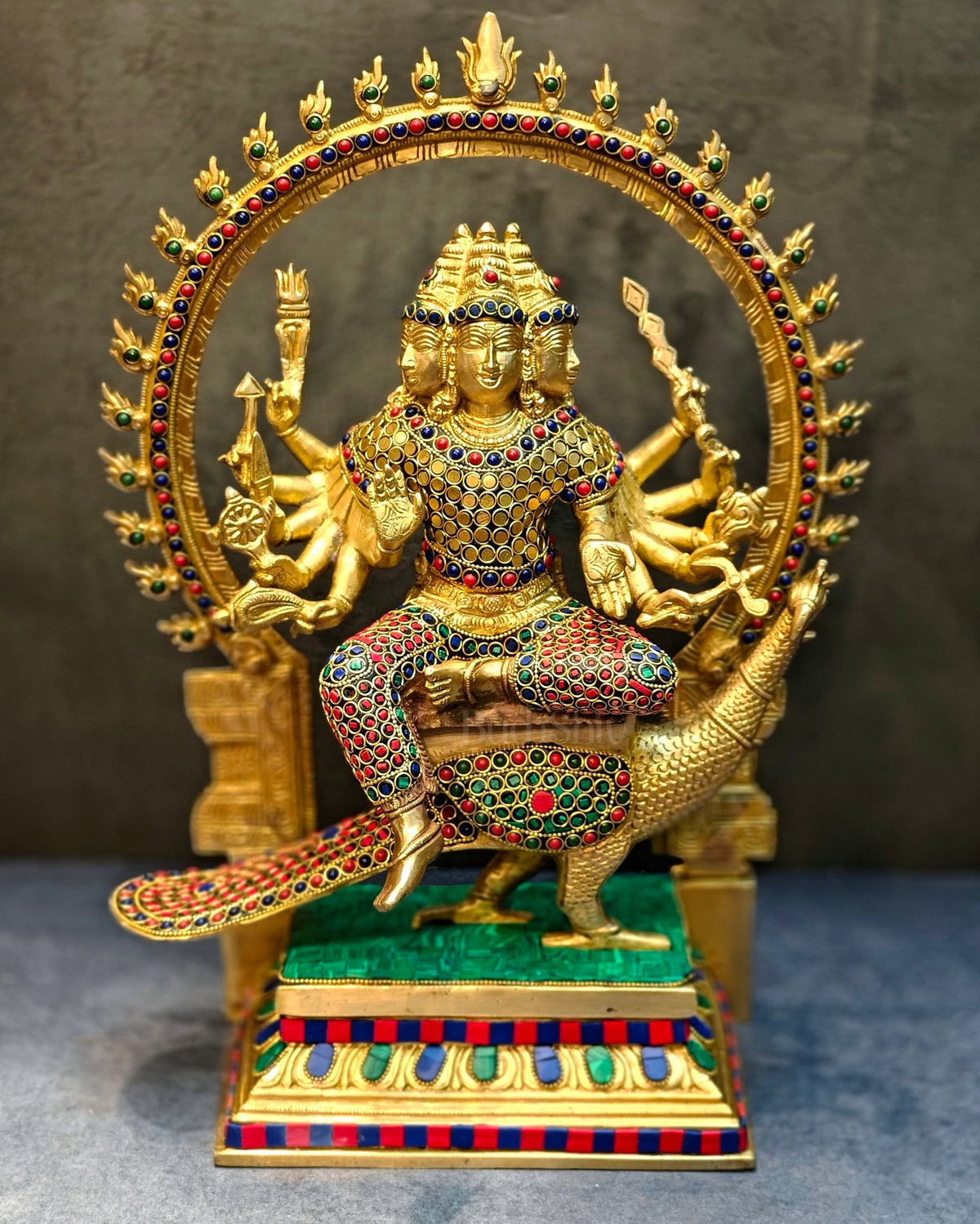 Brass Shanmukha Kartikeya Kumaraswamy Statue 18