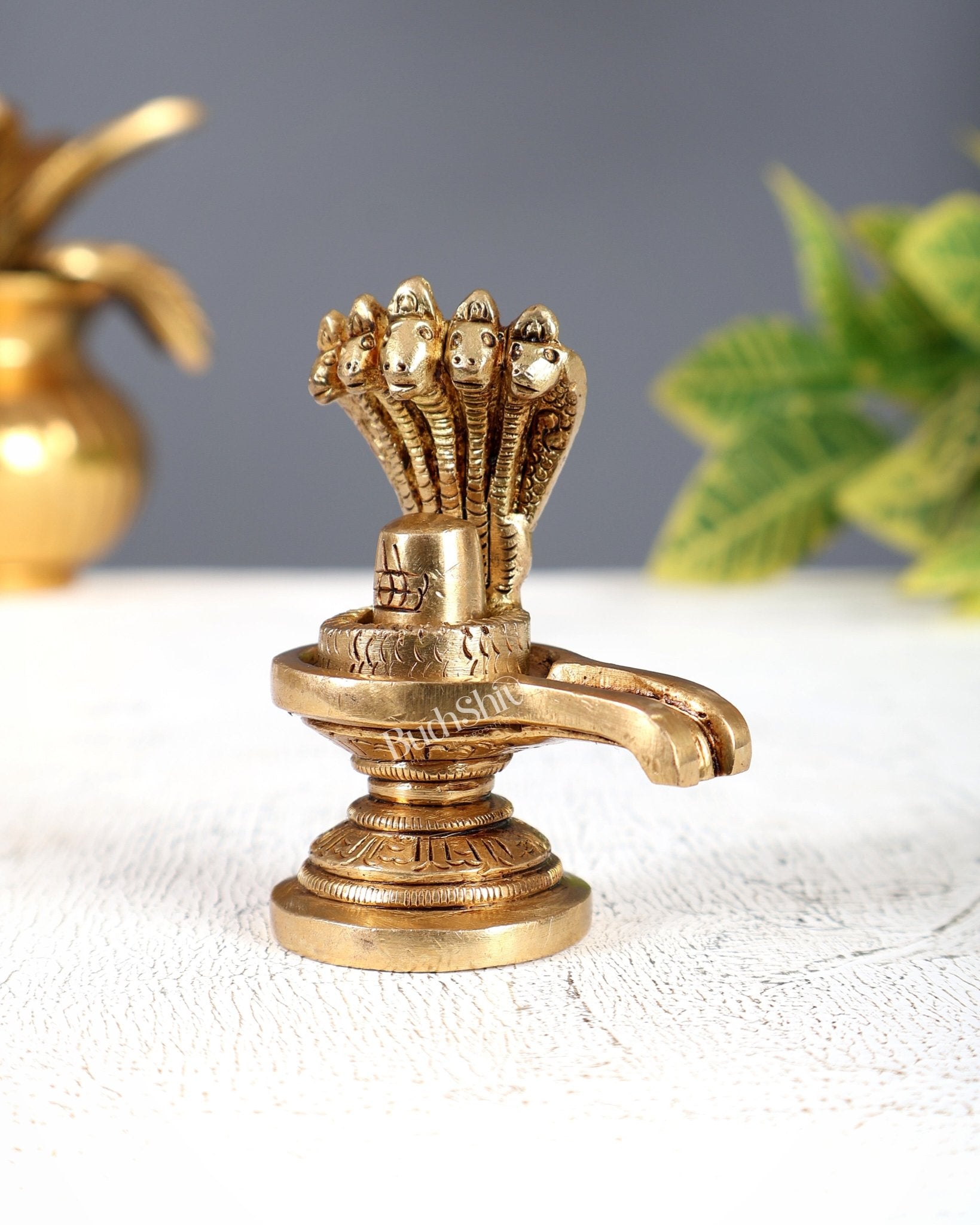 Brass Shiv Ling Miniature Idol – Solid Pooja Shivling for Daily Worship (2.5 Inches) - Budhshiv.com
