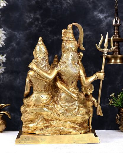 Brass Shiv Parivaar Statue - 15 inch Height - Budhshiv.com