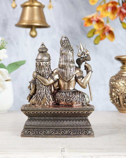 Brass Shiv Parivar Idol – 6" Superfine Carving - Budhshiv.com
