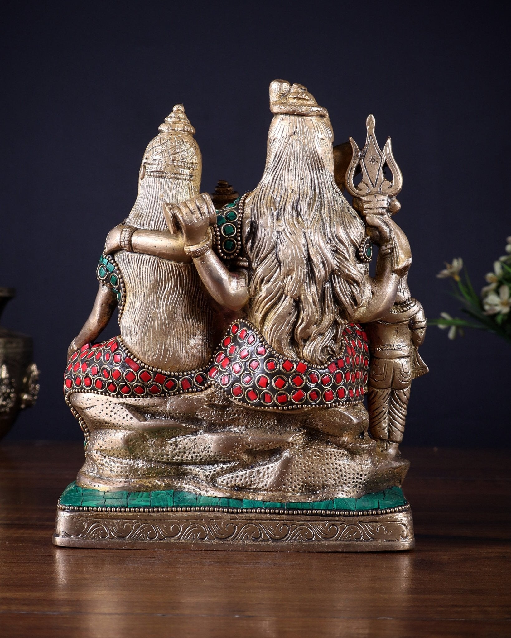 Brass Shiv Parivar idol | 8" Height - Budhshiv.com