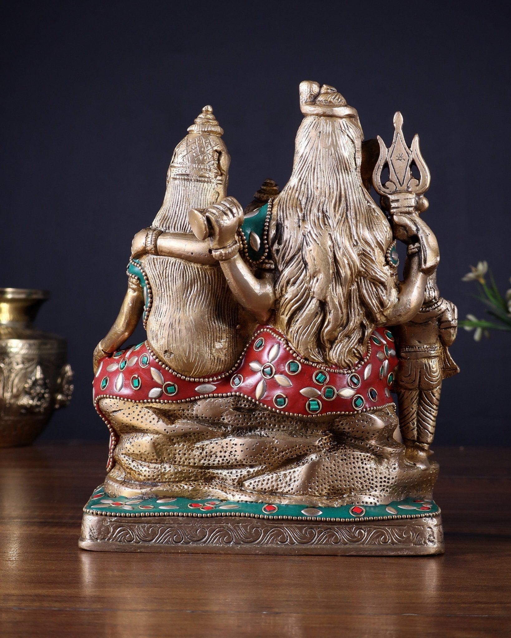 Brass Shiv Parivar idol | 8" Height - Budhshiv.com