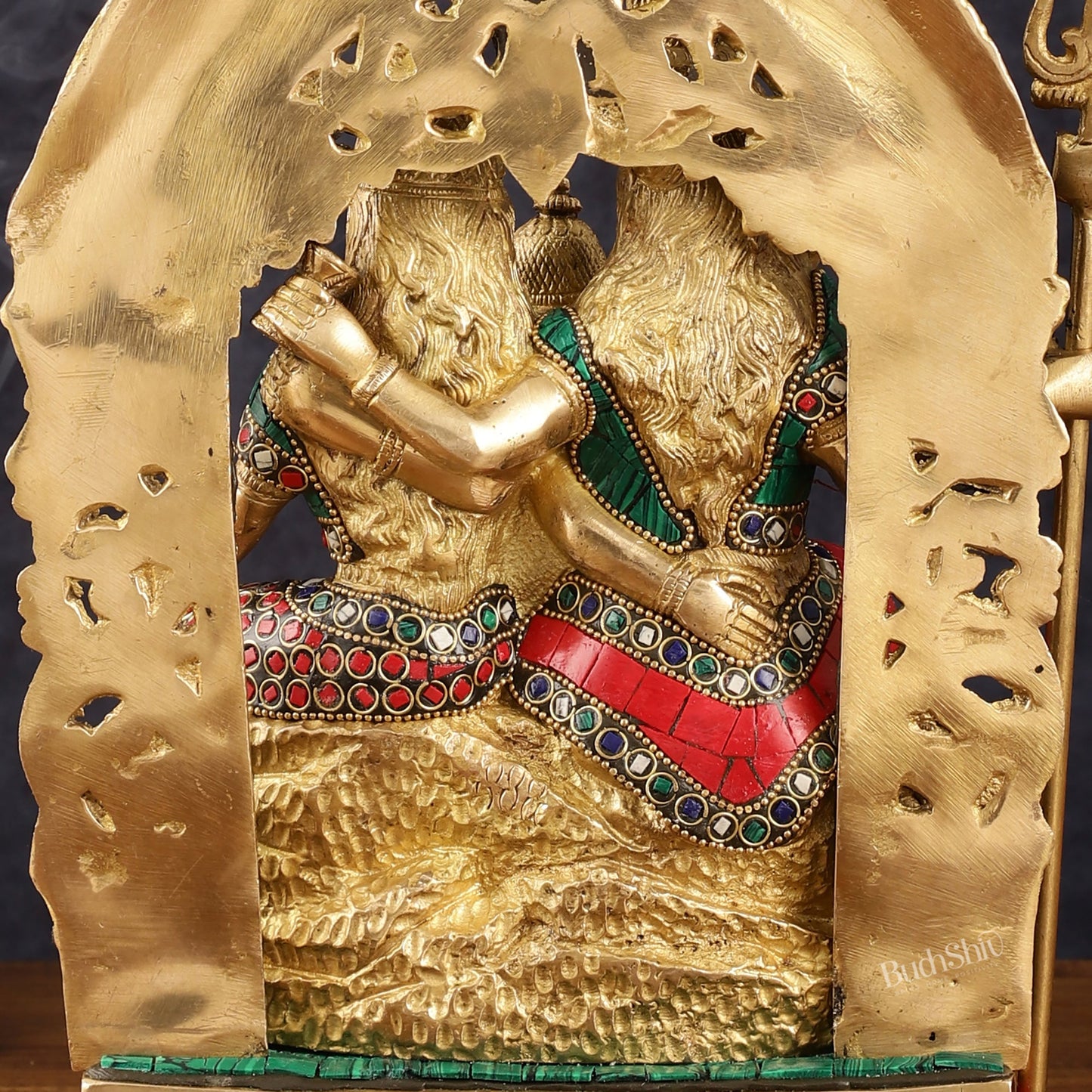 Brass Shiv Parivar Idol - Complete Divine Harmony - 12" Height - Budhshiv.com