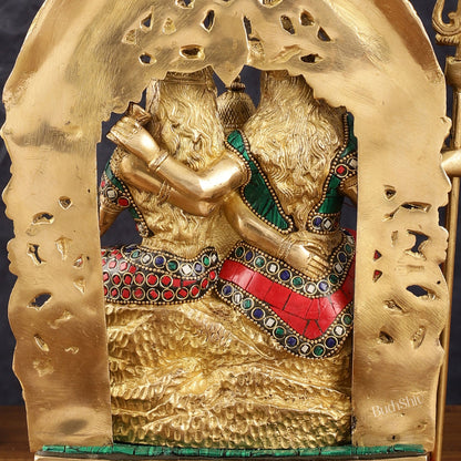 Brass Shiv Parivar Idol - Complete Divine Harmony - 12" Height - Budhshiv.com
