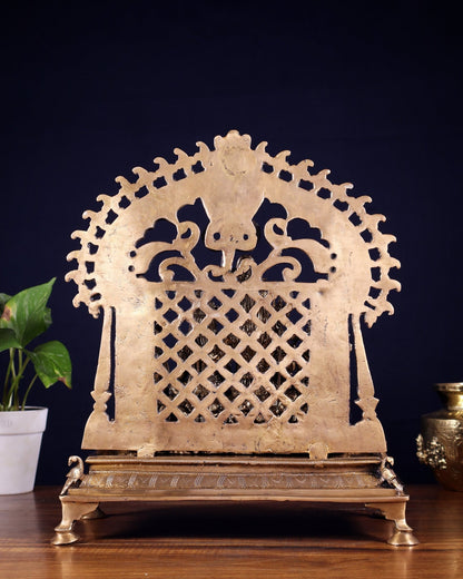 Brass Shiva Parivar with Kirtimukha Singhasan & Prabhavali – Combo Set 13.5 inch - Budhshiv.com