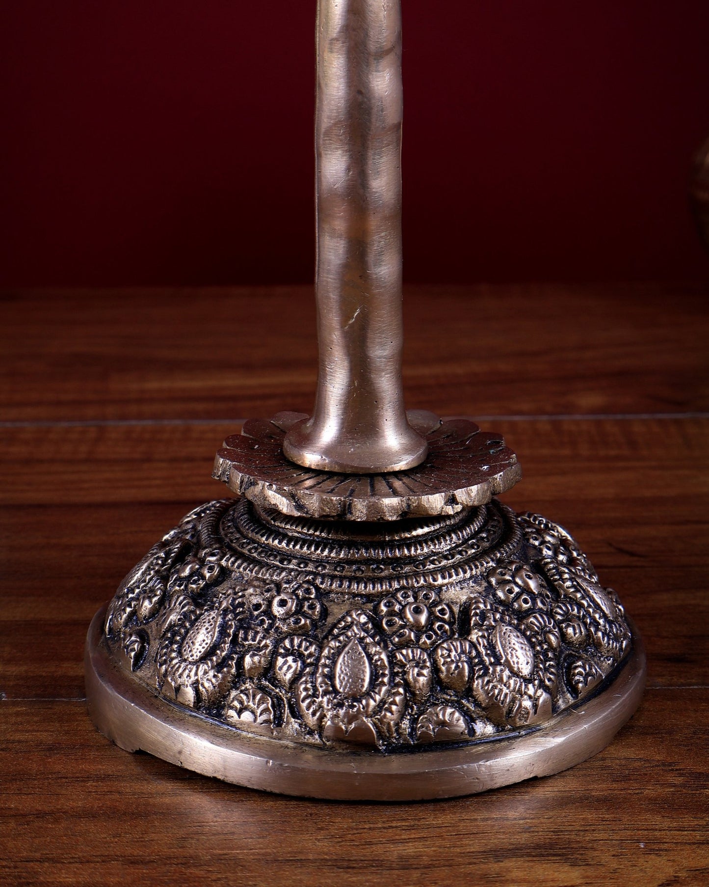 Brass Shiva Trishul Standing with Base – Table Top Spiritual Artefact 11.5 inch - Budhshiv.com