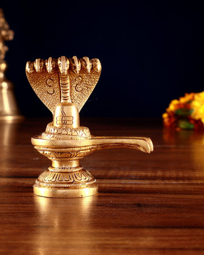 Brass Shivling 4" - Budhshiv.com
