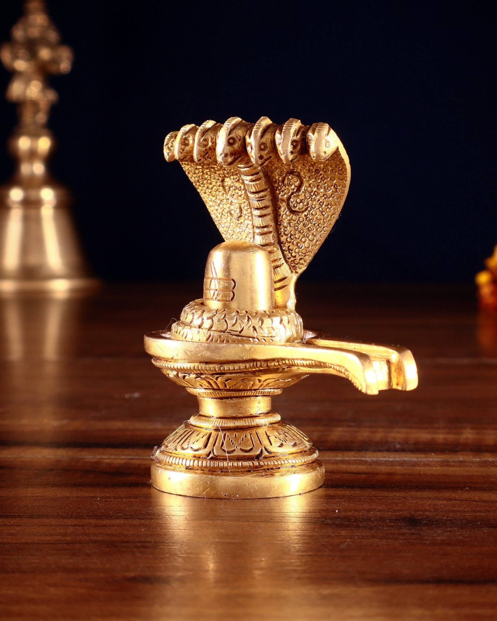 Brass Shivling 4" - Budhshiv.com