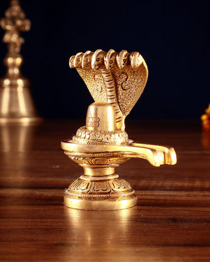 Brass Shivling 4" - Budhshiv.com