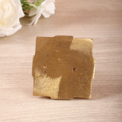 Brass Shri Yantra Meru | Small Shree Yantra 2.3 Inch - Budhshiv.com