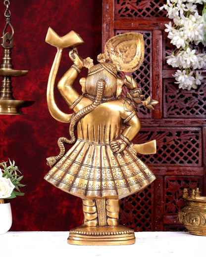 Brass Shrinath Ji Statue — Nathdwara Depiction, Shree Nath Ji Idol 18 inch - Budhshiv.com