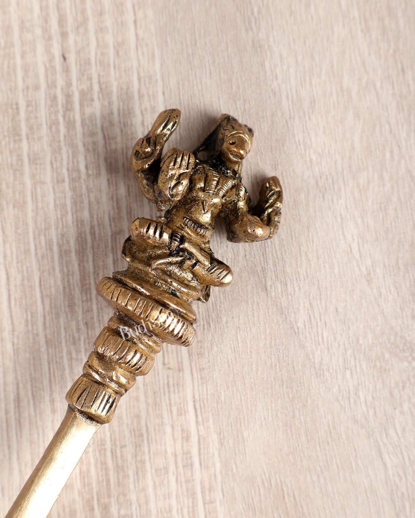 Brass Small Hayagreevar Avatar Hawan Spoon – Sruva Offering Ladle for Yagya (6 Inches) - Budhshiv.com