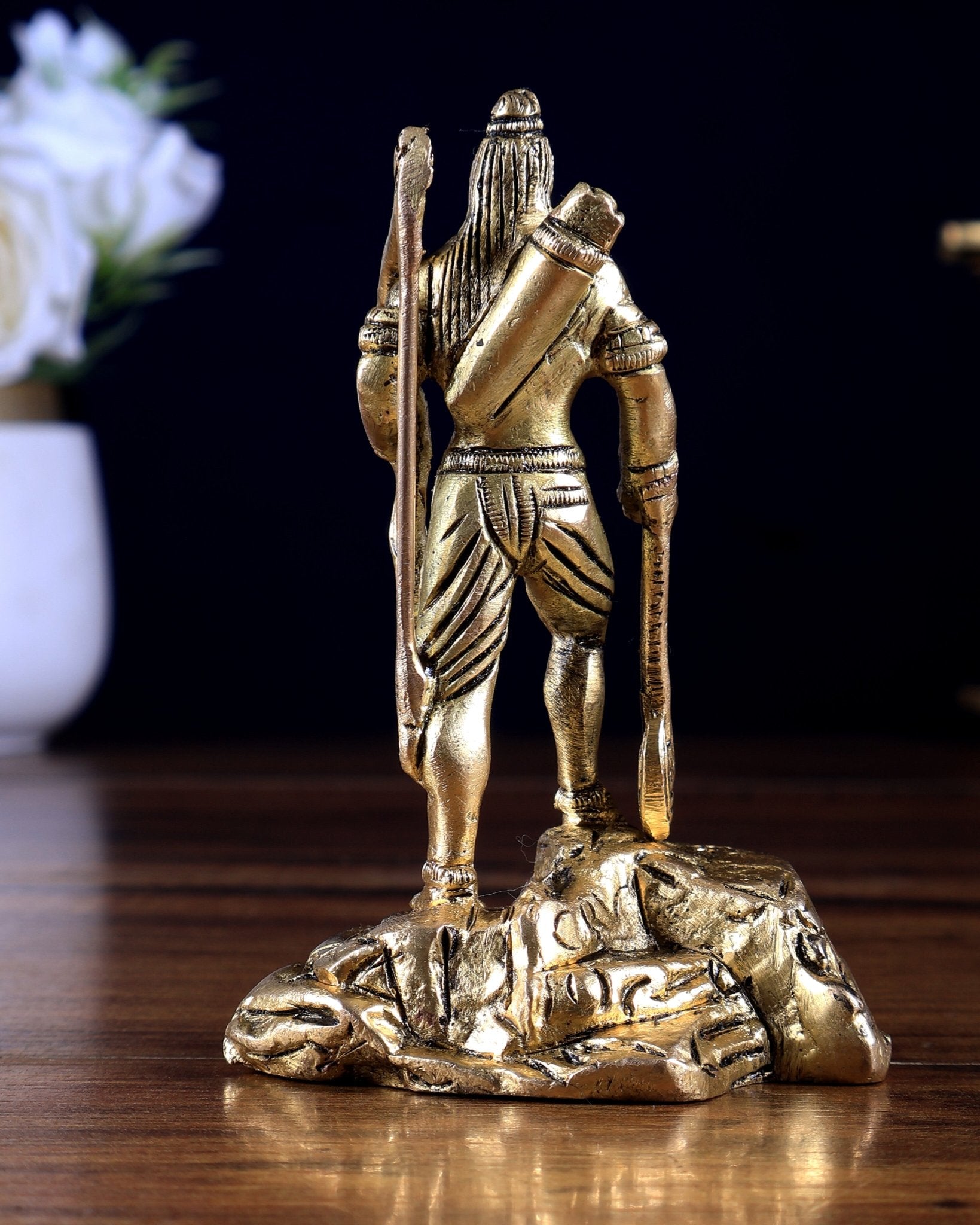 Brass Small Parshurama Idol 4 inch - Budhshiv.com