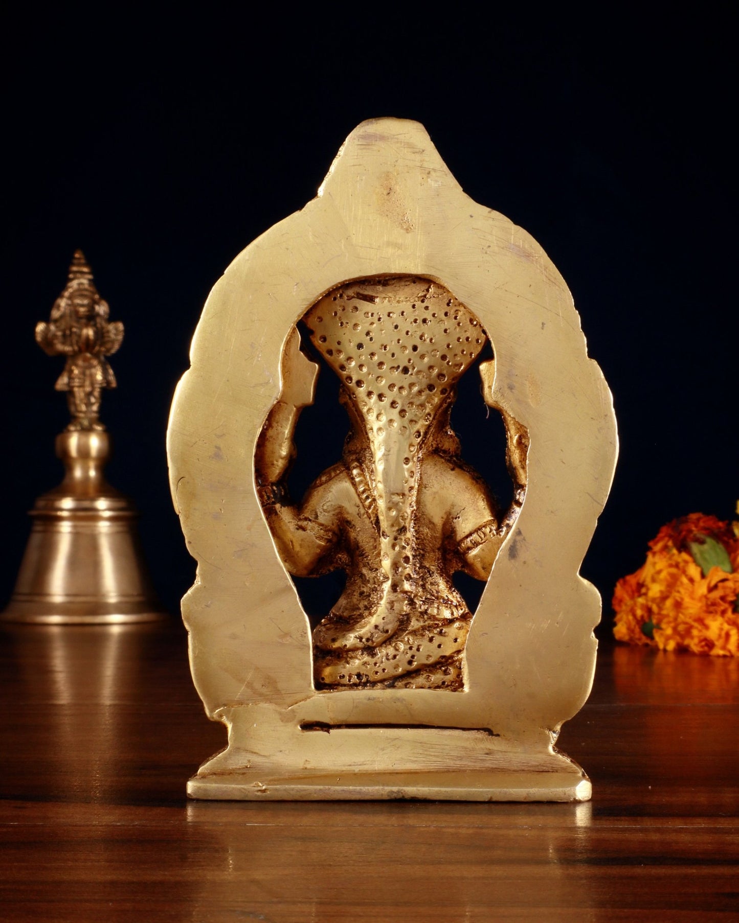 Brass Small Patanjali Statue 5" - Budhshiv.com