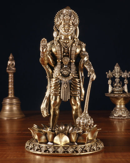 Brass Standing Hanuman Idol – Superfine Carvings - Budhshiv.com