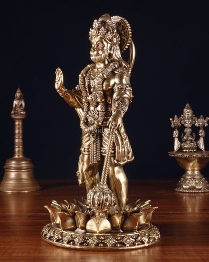 Brass Standing Hanuman Idol – Superfine Carvings - Budhshiv.com