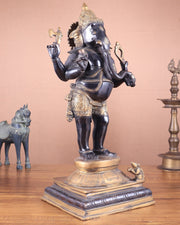 Brass standing Lord Ganesha Statue - 20 Inch - Budhshiv.com