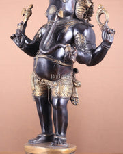 Brass standing Lord Ganesha Statue - 20 Inch - Budhshiv.com