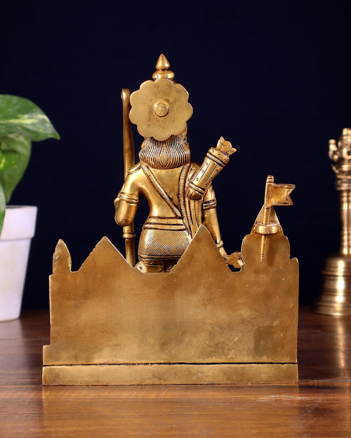 Brass standing Lord Ram idol 8" - Budhshiv.com