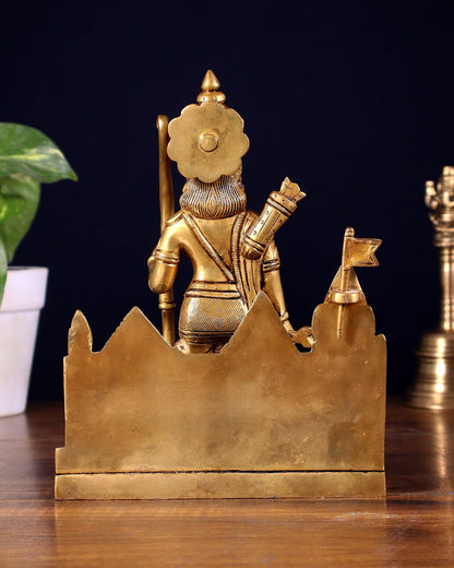 Brass standing Lord Ram idol 8" - Budhshiv.com