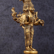 Brass Standing Panchmukhi Hanuman Statue 22 inch - Budhshiv.com