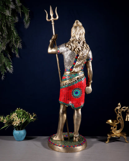 Brass Standing Shiva Statue 23 inch - Budhshiv.com