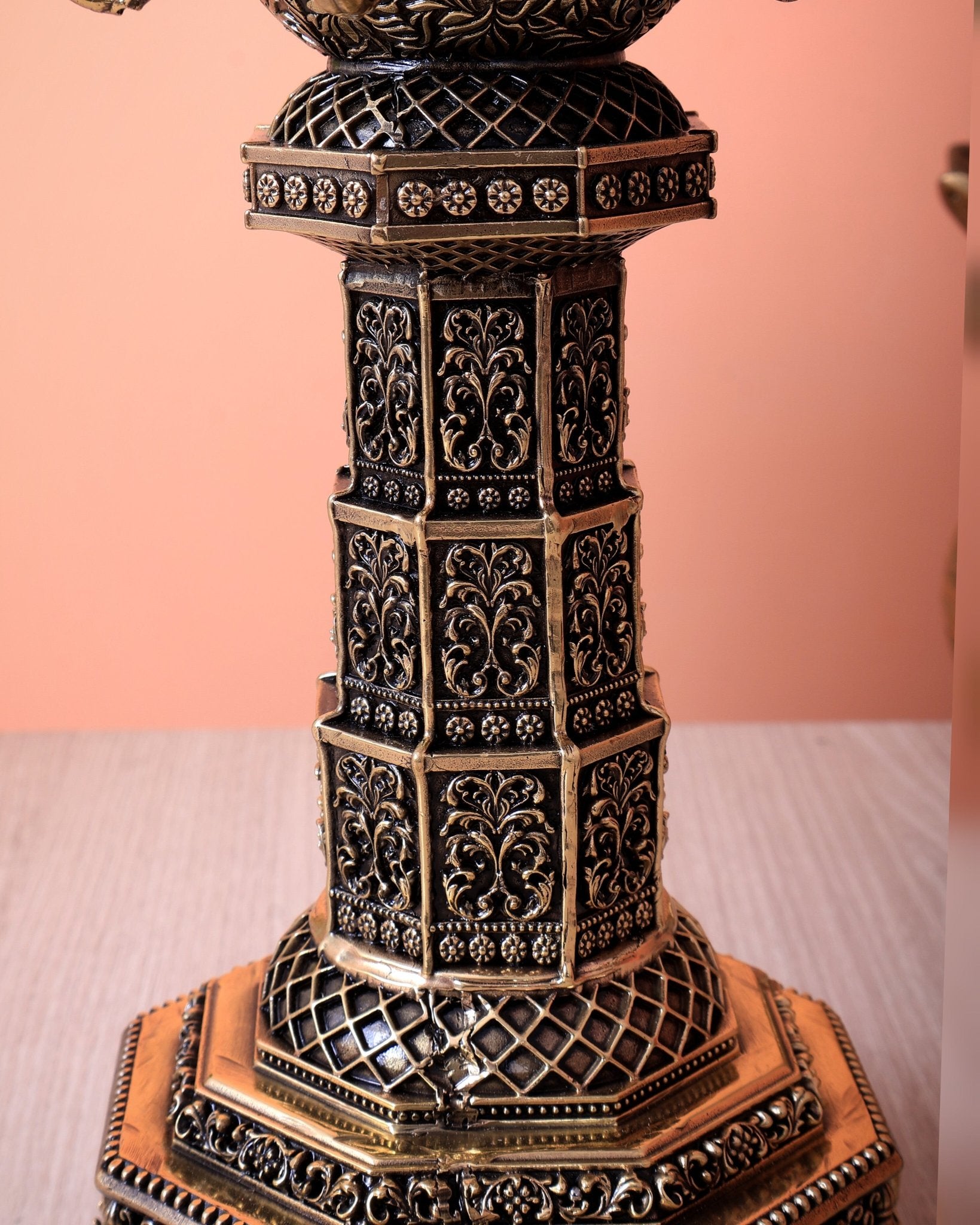 Brass Superfine Annam Pakshi Ashtalakshmi Samai Diya Tower Lamp (12 Inch) - Budhshiv.com