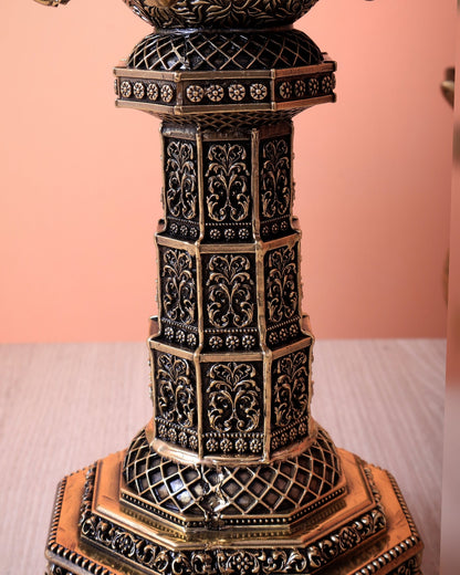 Brass Superfine Annam Pakshi Ashtalakshmi Samai Diya Tower Lamp (12 Inch) - Budhshiv.com