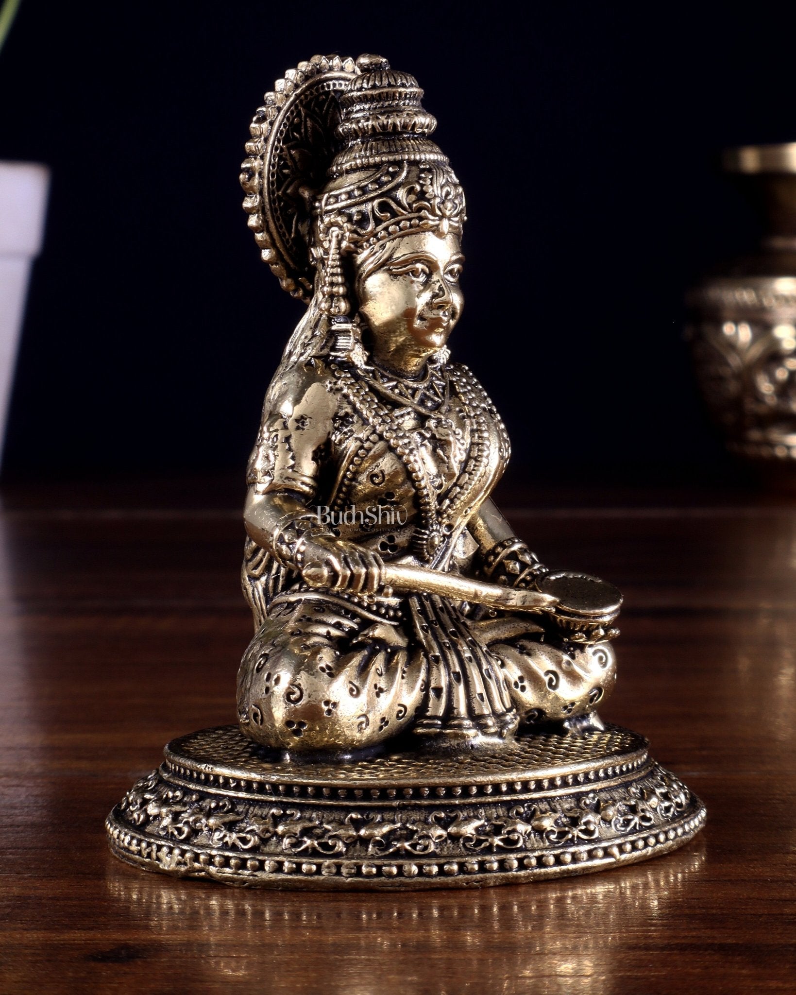 Brass Superfine Annapurna Devi Idol – 3.5 Inch - Budhshiv.com