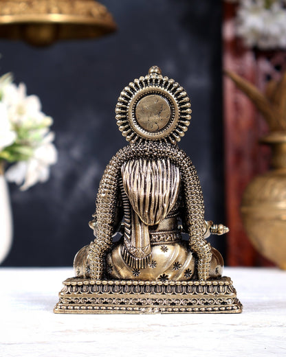 Brass Superfine Annapurna Devi Idol | Pure Brass Goddess of Nourishment 4 inch - Budhshiv.com