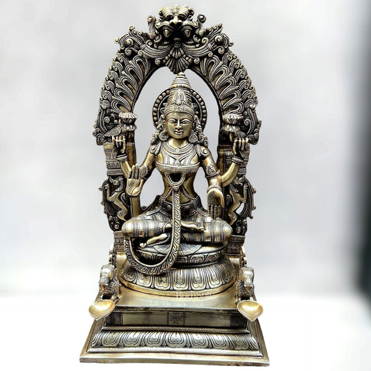 Brass Superfine Antique Lakshmi Statue 24" - Budhshiv.com
