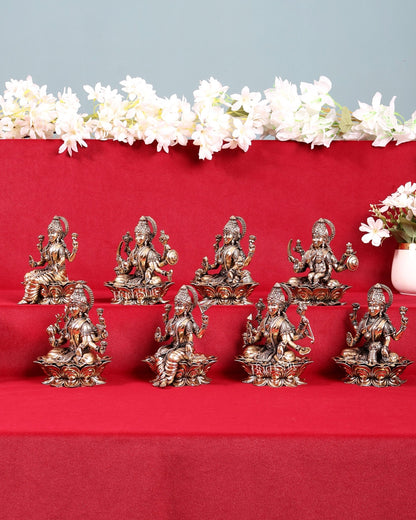 Brass Superfine Ashtalakshmi Idol Set – Eight Forms of Goddess Lakshmi (5 Inches Each) - Budhshiv.com