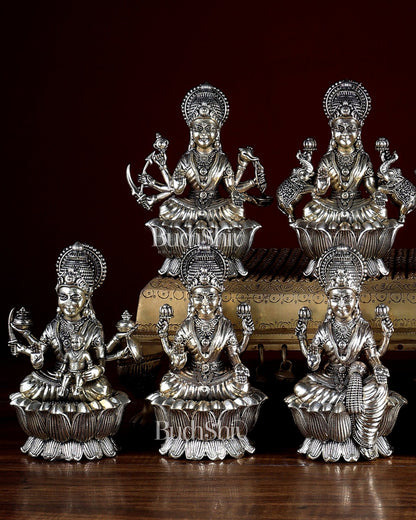 Brass Superfine Ashtalakshmi Idols 6" – Set of 8 Goddesses - Budhshiv.com