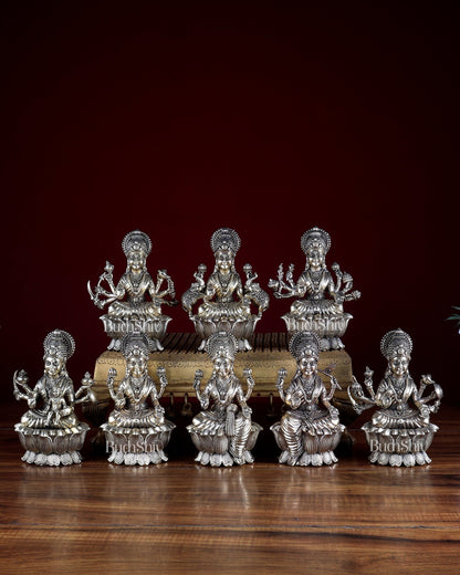 Brass Superfine Ashtalakshmi Idols 6" – Set of 8 Goddesses - Budhshiv.com