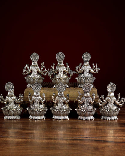 Brass Superfine Ashtalakshmi Idols 6" – Set of 8 Goddesses - Budhshiv.com