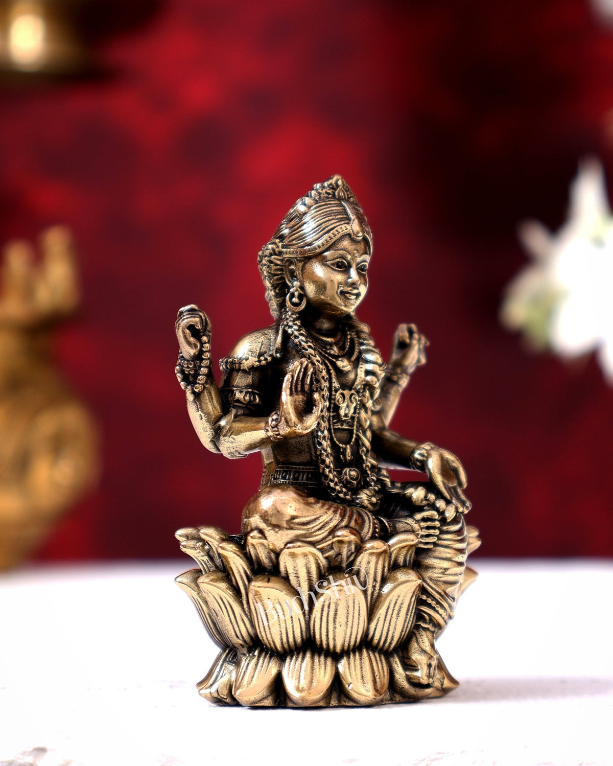 Brass Superfine Bala Tripura Sundari (Balambika) Idol 3 inch - Budhshiv.com