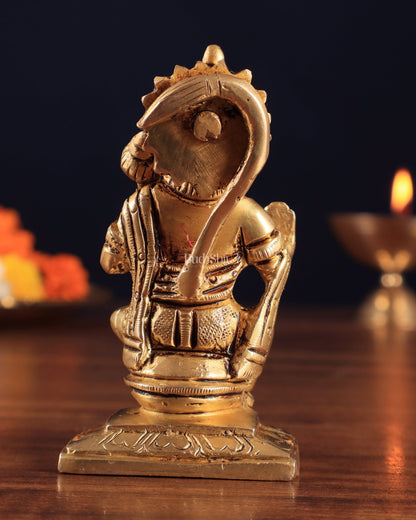 Brass Superfine Blessing Hanuman Idol 3.5" – Symbol of Strength & Devotion - Budhshiv.com