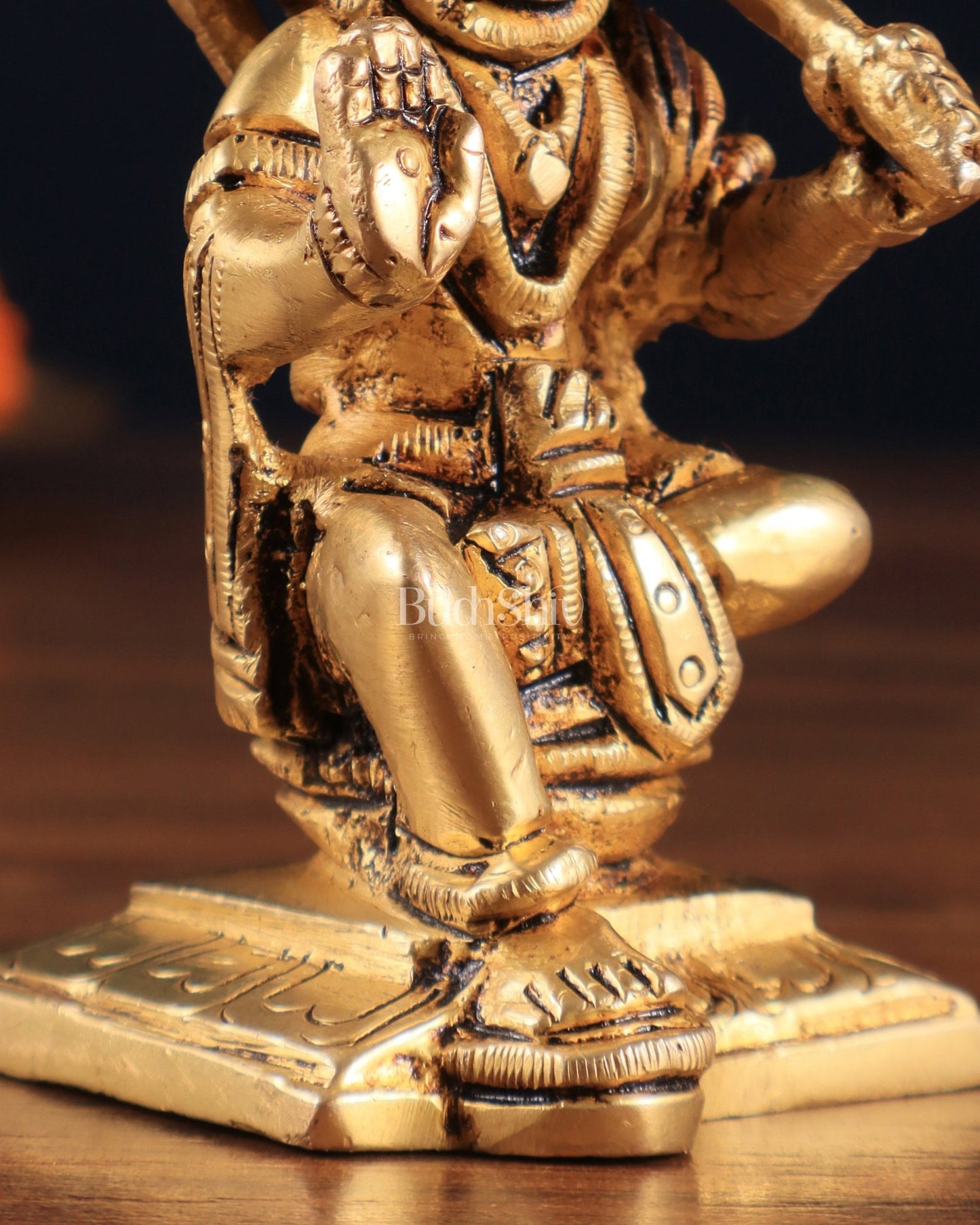 Brass Superfine Blessing Hanuman Idol 3.5" – Symbol of Strength & Devotion - Budhshiv.com