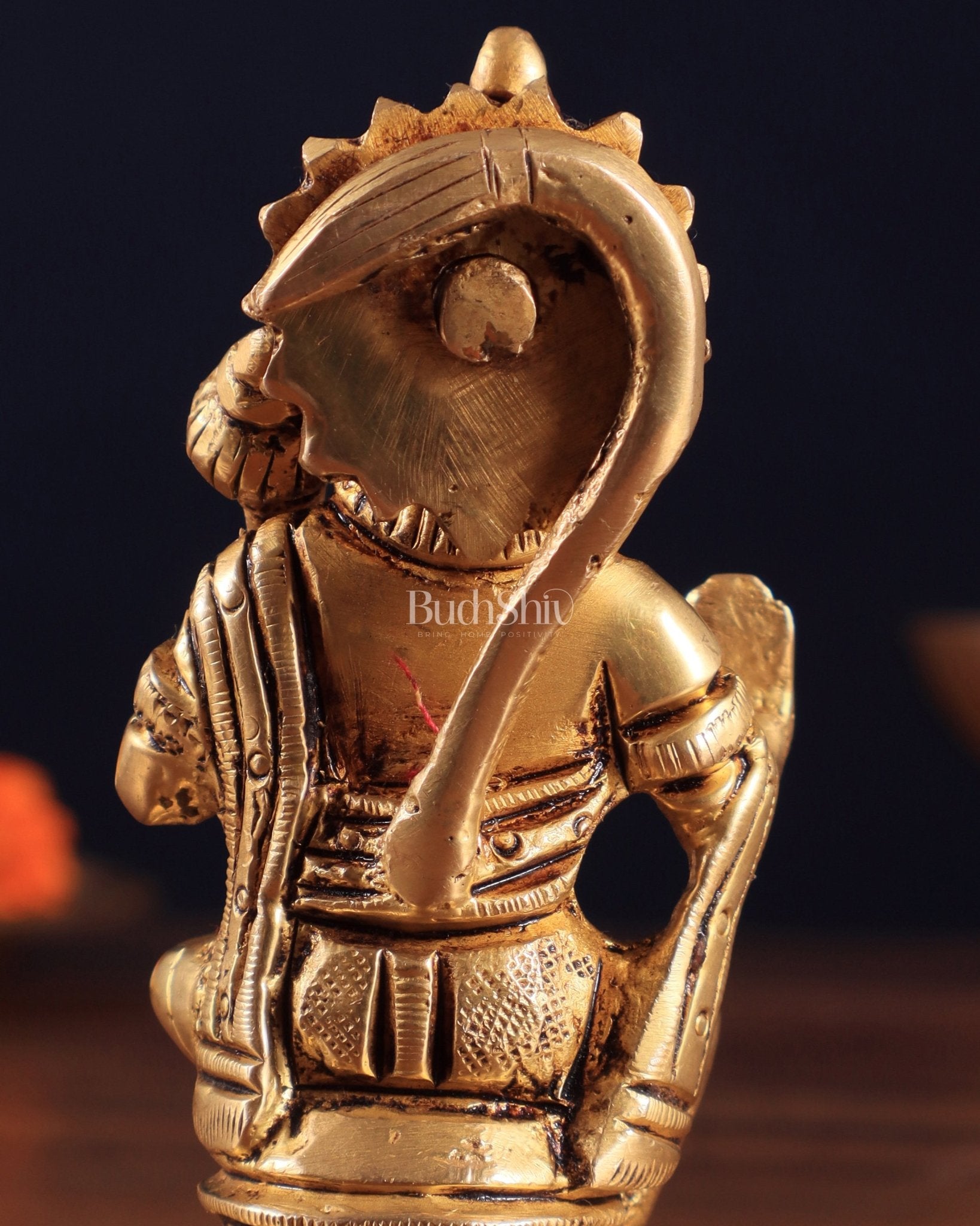 Brass Superfine Blessing Hanuman Idol 3.5" – Symbol of Strength & Devotion - Budhshiv.com