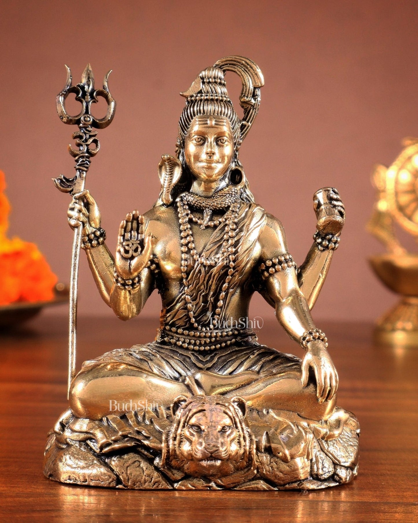 Brass Superfine Blessing Lord Shiva Idol – Crafted with Perfection - Budhshiv.com