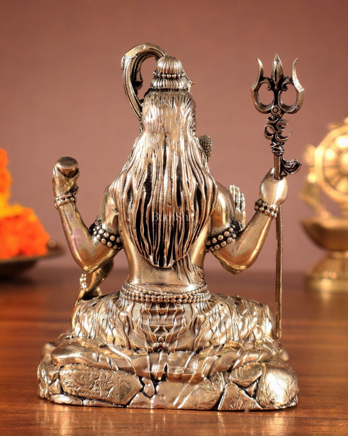 Brass Superfine Blessing Lord Shiva Idol – Crafted with Perfection - Budhshiv.com