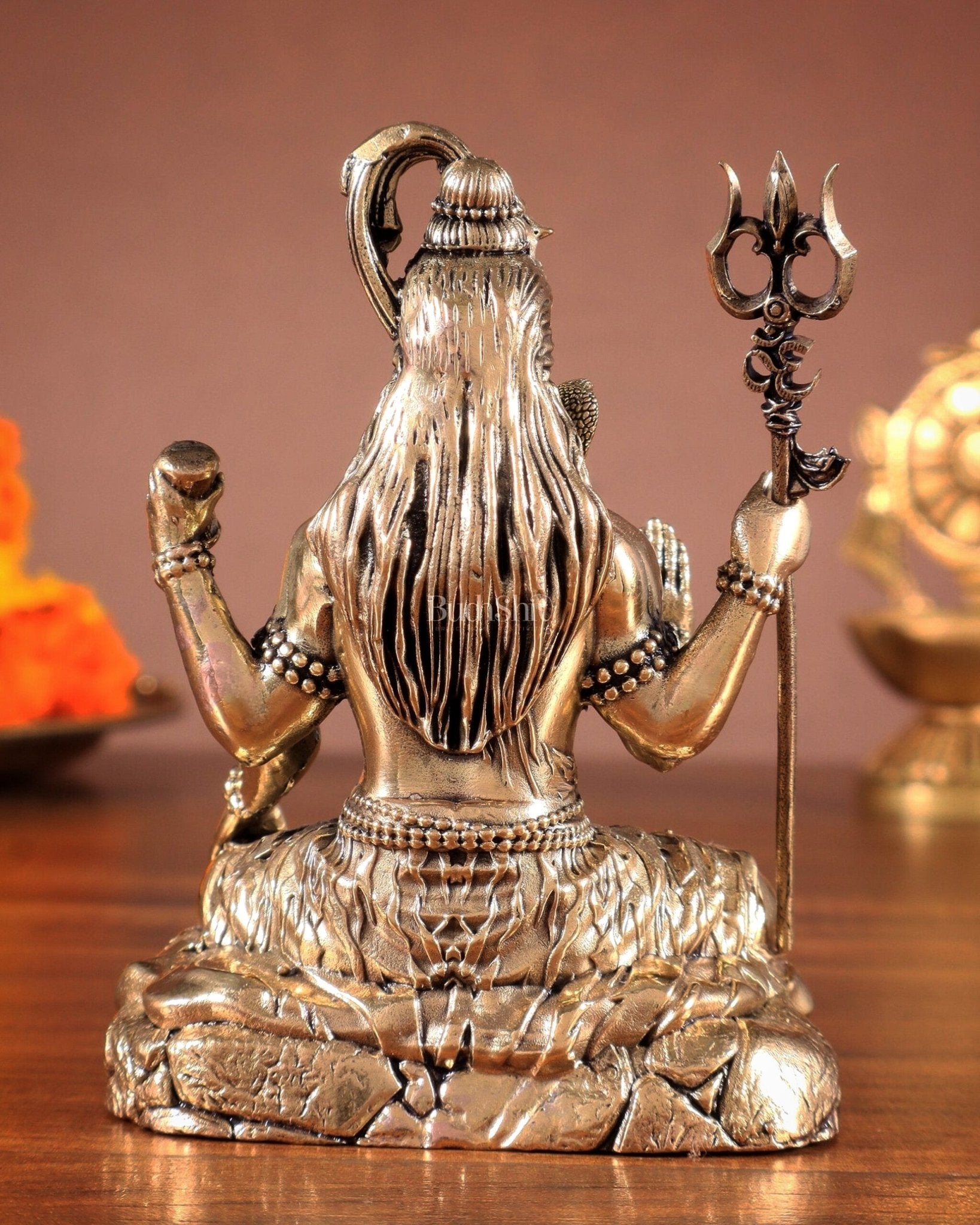Brass Superfine Blessing Lord Shiva Idol – Crafted with Perfection - Budhshiv.com