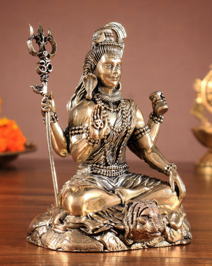 Brass Superfine Blessing Lord Shiva Idol – Crafted with Perfection - Budhshiv.com