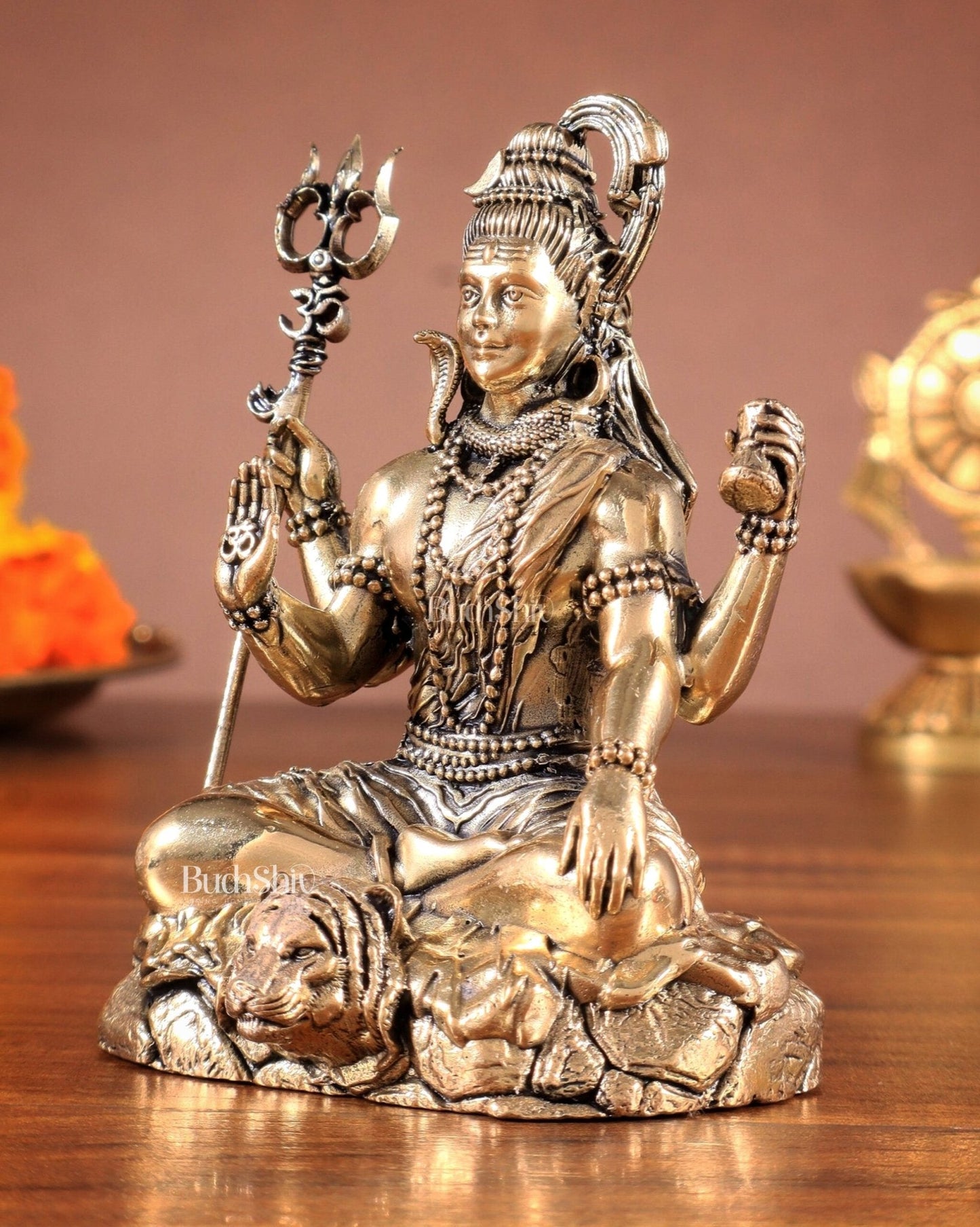 Brass Superfine Blessing Lord Shiva Idol – Crafted with Perfection - Budhshiv.com