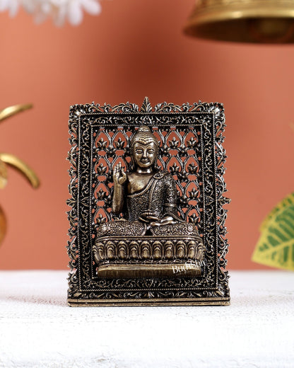 Brass Superfine Buddha Car Dashboard Idol – Peaceful Divine Miniature (3 Inches) - Budhshiv.com