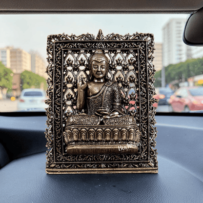 Brass Superfine Buddha Car Dashboard Idol – Peaceful Divine Miniature (3 Inches) - Budhshiv.com