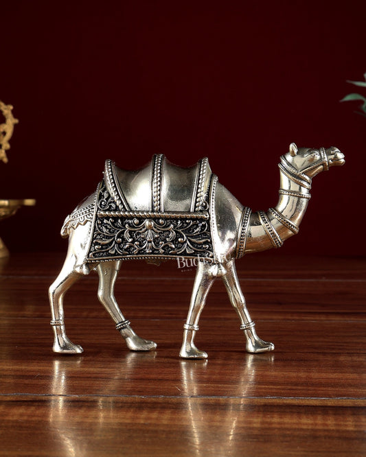 Brass Superfine Camel Statue | Vastu Approved 6" - Budhshiv.com