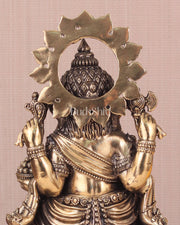 Brass Superfine Ganesh Idol - 8" - Budhshiv.com