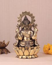 Brass Superfine Ganesh Idol - 8" - Budhshiv.com