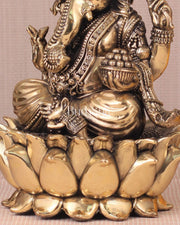 Brass Superfine Ganesh Idol - 8" - Budhshiv.com